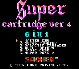 Super Cartridge Ver 4 - 6 in 1 (Asia) (Ja) (Unl)